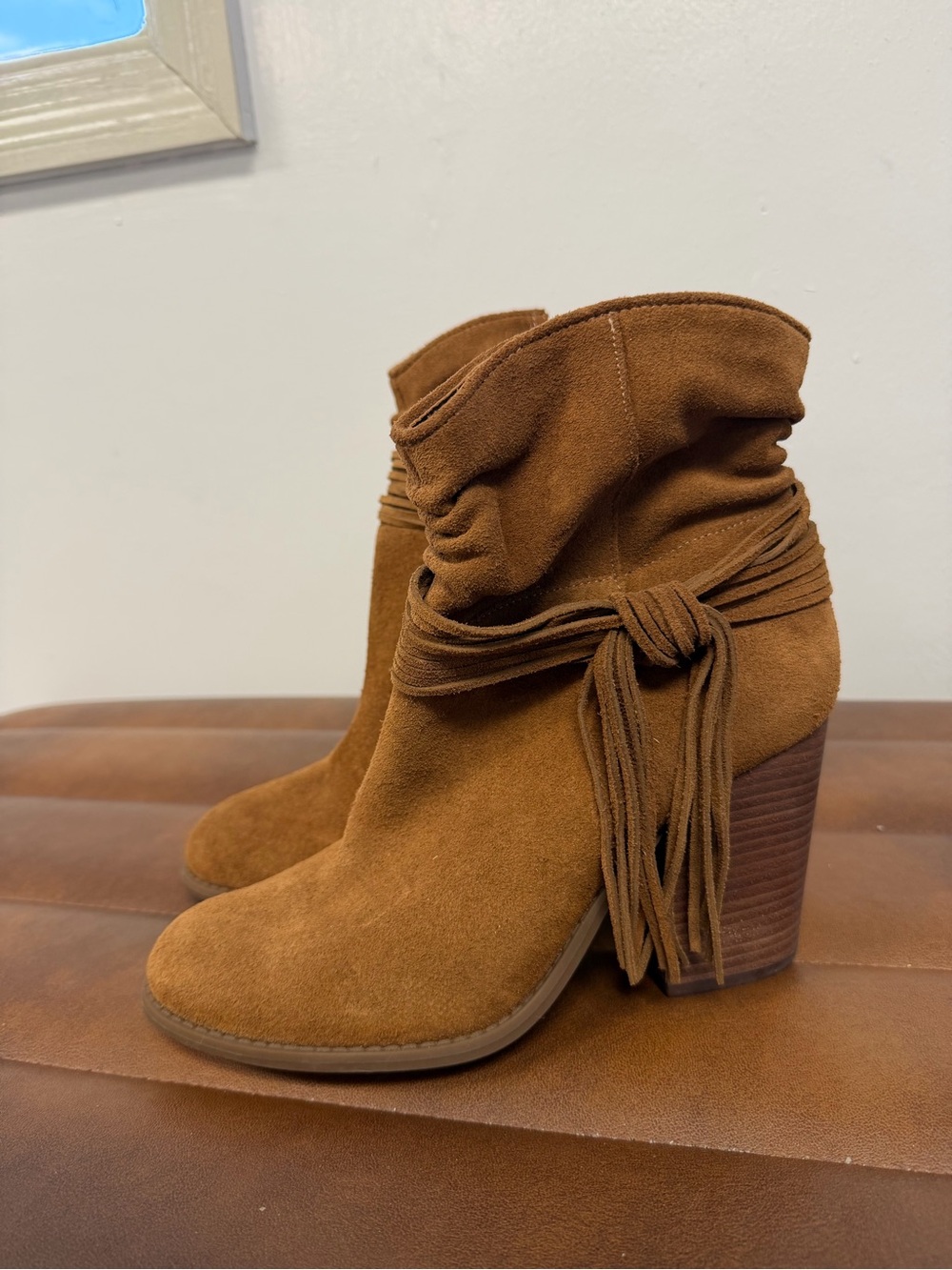 Jessica Simpson Suede Tassel Ankle Boot